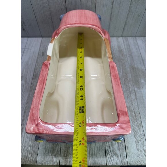 Vtg HL 2000 Red Truck w/ Animal Crew Cookie Jar Fitz & Floyd Style 809 14" Long - Picture 7 of 13